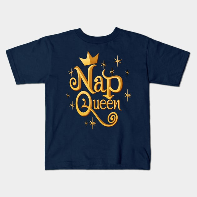 Sleeping Beauty - Nap Queen Kids T-Shirt by Ryans_ArtPlace